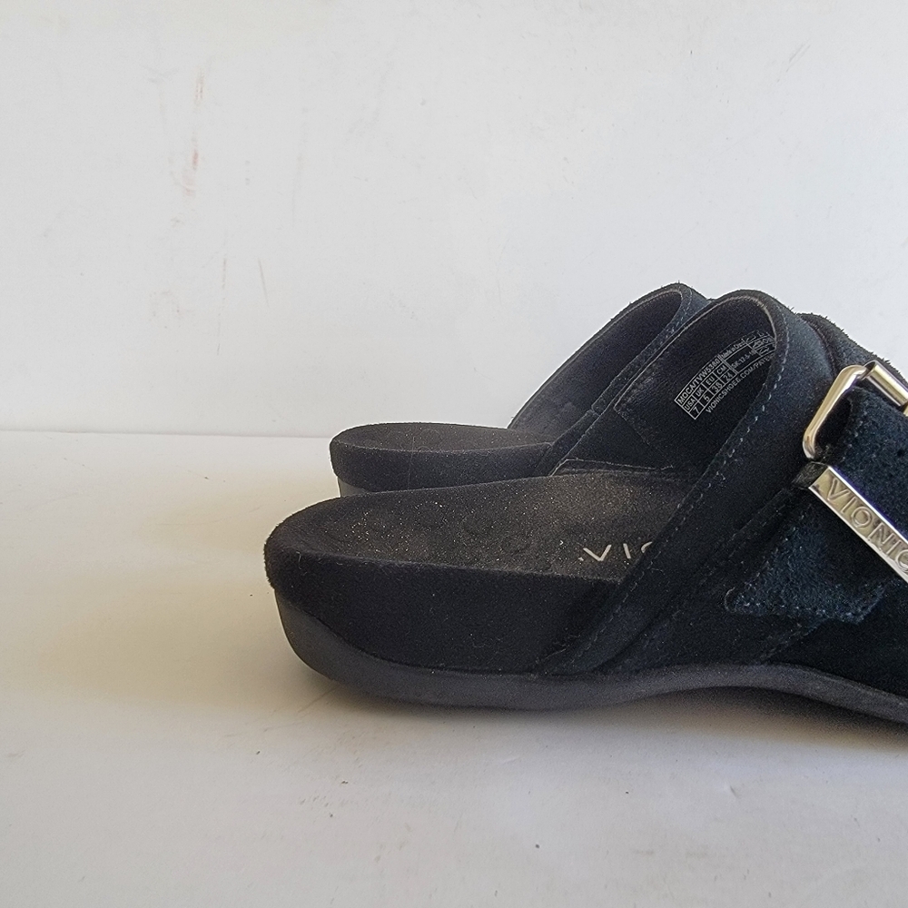 Vionic Moca Black Clog Mule Size 7 EU 38 Slip On Comfort Shoe Minimalist Neutral - Picture 5 of 15